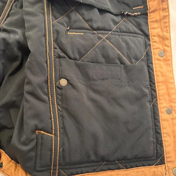 Carhartt Quilted Canvas Utility Vest Brown Workwear Gorpcore Youth XL/Women's S - Picture 8 of 12